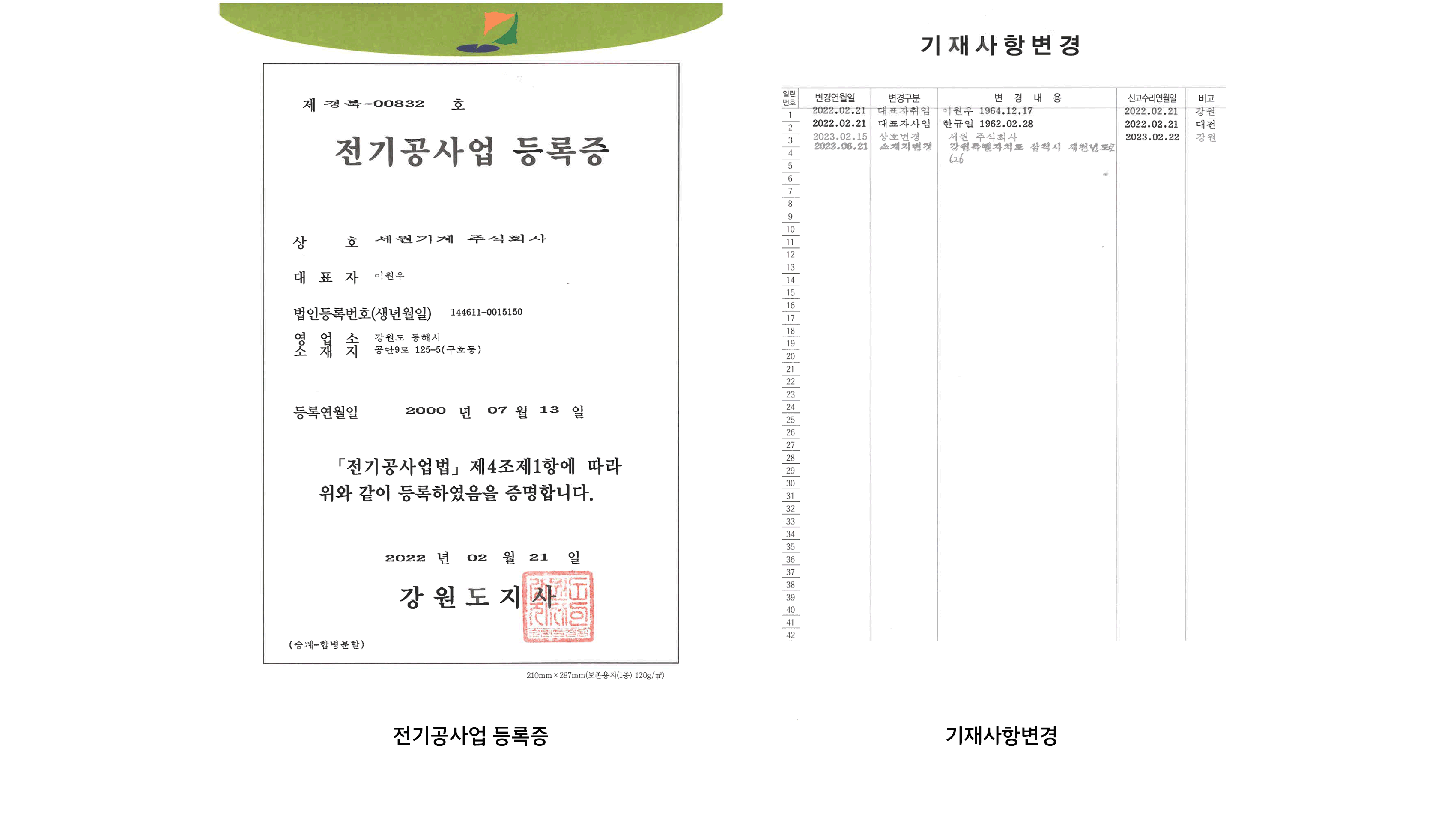 사업자등록증